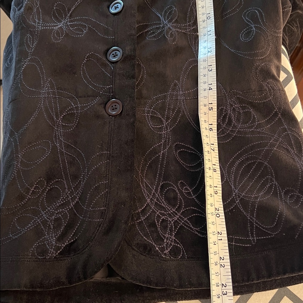 Tristan & Iseut Black Velvet Women's Blazer ♥️ - Picture 7 of 11
